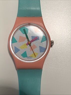 VINTAGE 1988 Blue Lolly Swatch Watch
